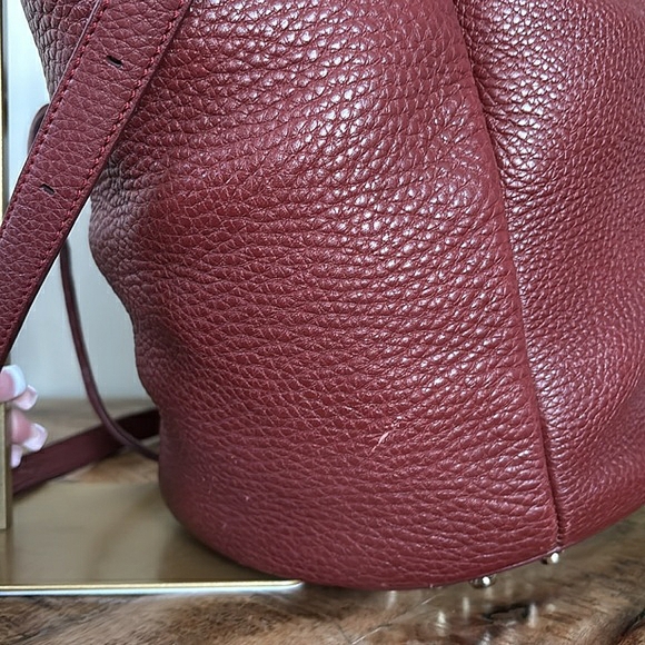 🍷Y2K ALEXANDER WANG Wine Leather Studded Diego Bucket Bag🍷 - Picture 7 of 12